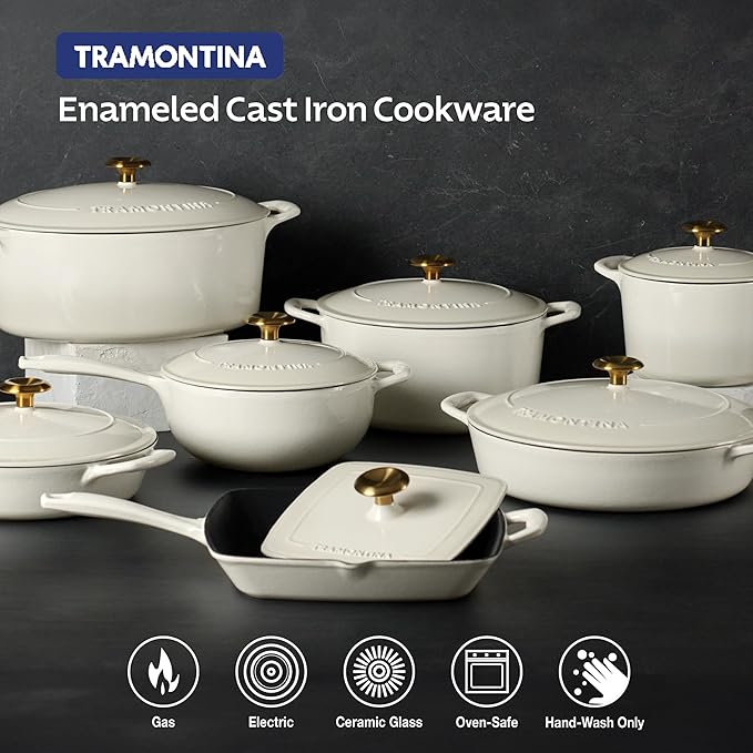 Tramontina Bestow Enameled Cast Iron Oval Dutch Oven Pot - Image 7
