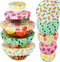 Patelai 10 Pcs Bowl Covers Reusable in 5 Size Stretch Cloth Fabric Elastic Food by Patelai