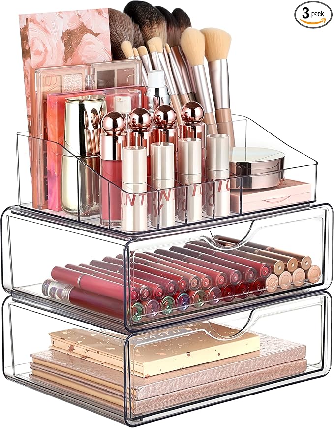 Vtopmart 3 Tier Clear Makeup Organizer by Vtopmart