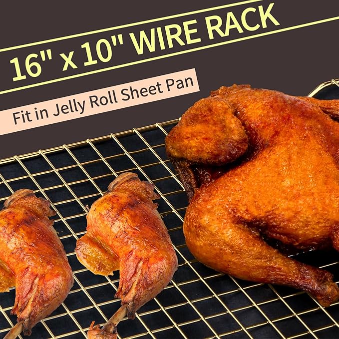 Cooling Rack for Baking, Thick Wire Cookie Rack for Cooking, Oven Safe - Image 3