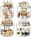 LAMU 4 Pack 10.6'' 2-Tier Lazy Susan Turntable Organizer Rotating Spice Rack by YourHome-OrganizationHelper