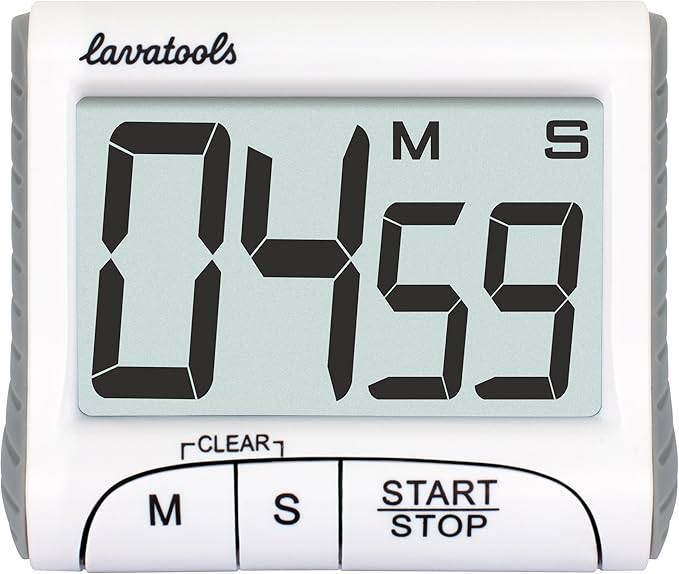 Lavatools KT1 Digital Kitchen Timer & Stopwatch, Large Display, Bold Digits - Image 2