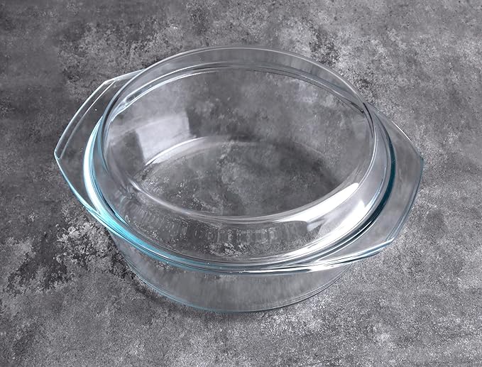 Round Tempered Glass Casserole Dish - Image 4