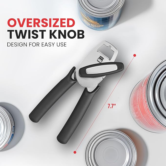 Zulay Kitchen Heavy Duty Stainless Steel Manual Can Opener – Ergonomic Soft - Image 4