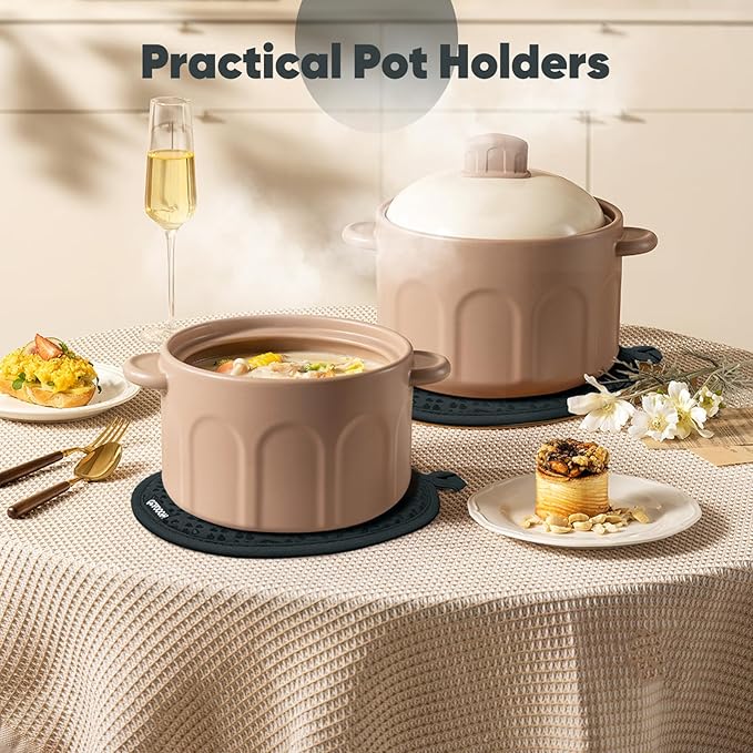 Oven Mitts and Pot Holders 4 Sets, Heat Resistant 500 ℉ Oven Mitt and Pot Holder - Image 5