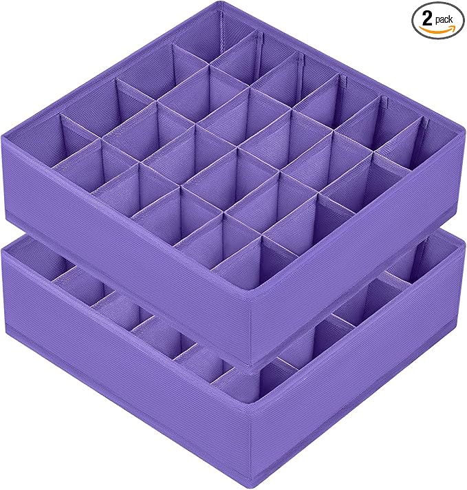 Joyoldelf Sock Drawer Organizer Divider 2 Packs Underwear Organizer, 24 Cell by APPRECIATELIFERELAXYOURSOUL