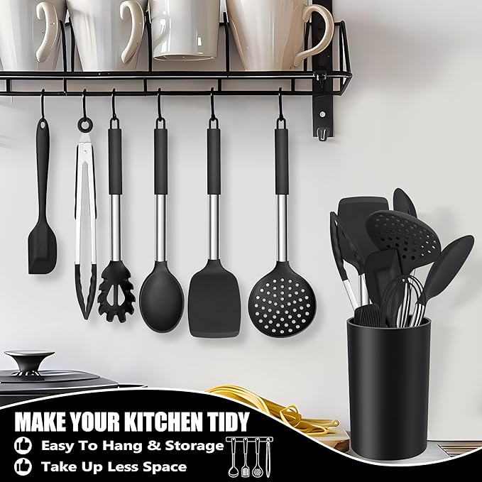 E-far 14 Pieces Silicone Cooking Utensils Set, Kitchen Utensils Set - Image 7