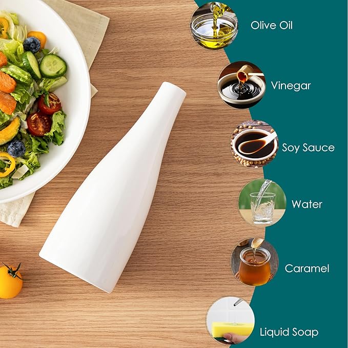 vancasso 16 Oz Ceramic Olive Oil Dispenser Bottle, Bottle Dispenser - Image 5