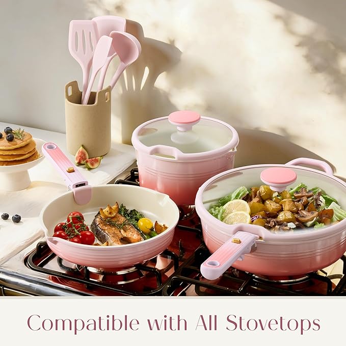 CAROTE 20Pcs Titanium Cookware Set, Pots and Pans Set Non Stick, Kitchen - Image 9