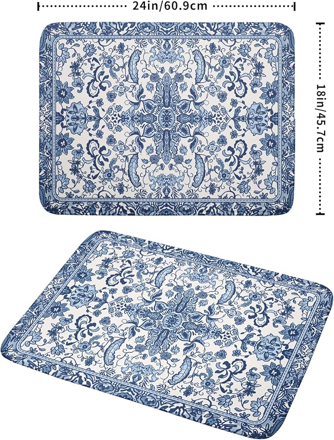 Chinoiserie Floral Dish Drying Mat - Image 2
