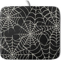 Halloween Dish Drying Mat for Kitchen Counter 16x18 Spider Web Black Holiday by Aytipun