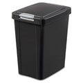 Sterilite 10439004 7.5 Gallon Black Plastic TouchTop Wastebasket by Sterilite