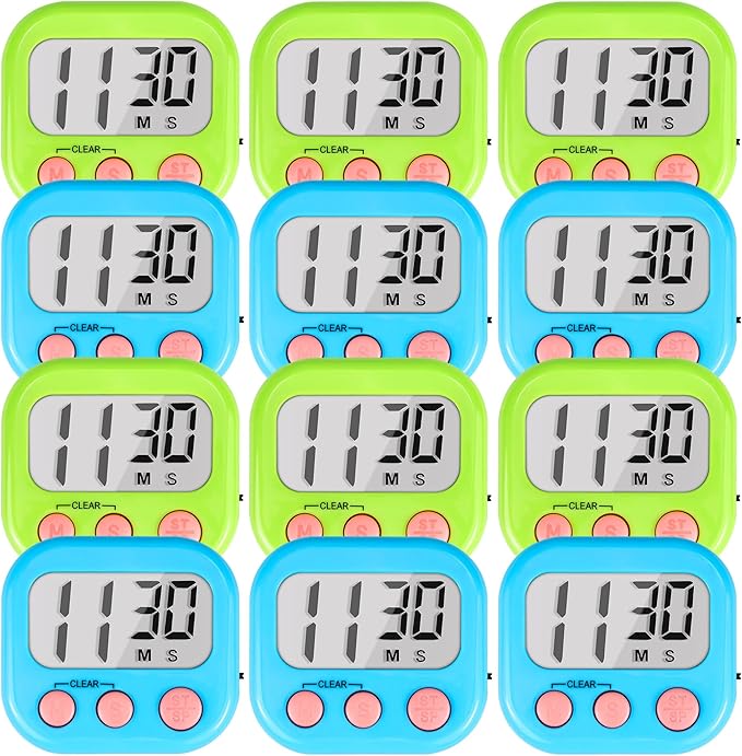 Timer for Kids Teachers Digital Kitchen Timers for Cooking Large Magnetic by AOUCE