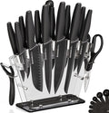 Astercook Knife Set with Block and Sharpener, 22 Piece Kitchen Knife Set by Astercook