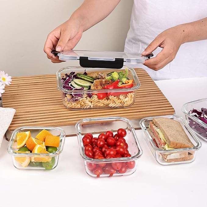 Liuruiyu 8 Pack Glass Food Storage Containers - Image 2