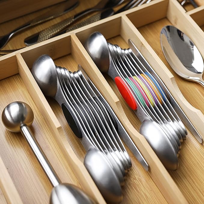 Magnetic Measuring Spoons Set of 9 Stainless Steel Dual Sided Stackable - Image 7