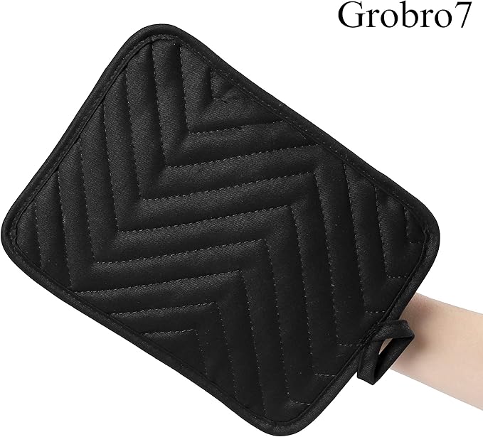 GROBRO7 5Pack Cotton Pocket Pot Holder Set Kitchen Heat Resistant Potholder - Image 2