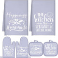 Sratte 6 Pcs Kitchen Decor Accessories Set Farmhouse Towels Pot Holders Oven by Sratte