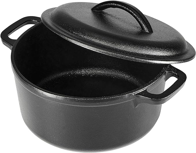 Amazon Basics Pre-Seasoned Cast Iron Mini Dutch Oven Pot - Image 2
