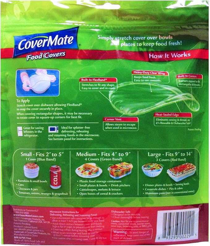 CoverMate Stretch-to-Fit Food Covers - Image 2