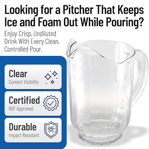 Carlisle FoodService Products Versapour Clear Pitcher Tall Pitcher - Image 3