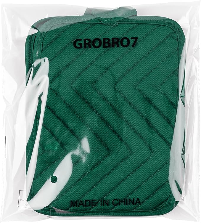 GROBRO7 5Pack Pocket Pot Holders Cotton Heat Resistant Potholder Multipurpose - Image 7