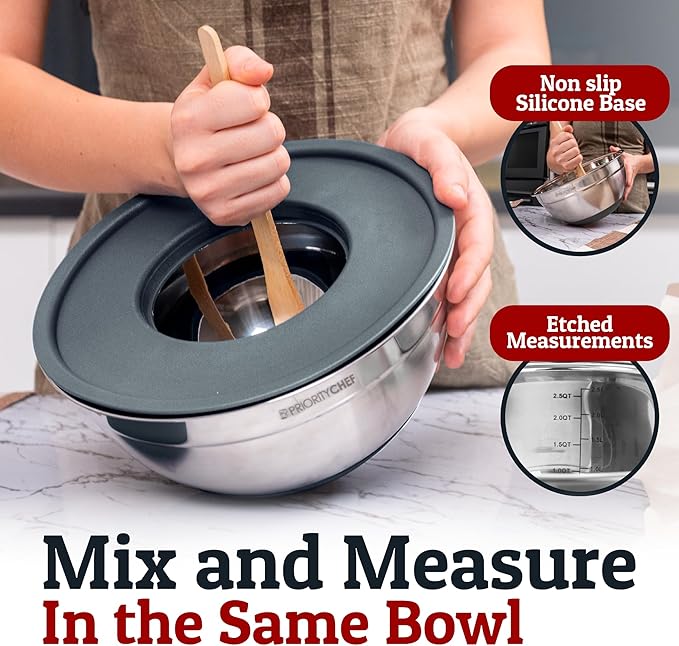 Priority Chef 6Pc Large Mixing Bowls - Image 3