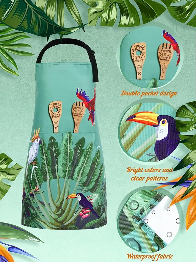 Bencailor 6 Pcs Spring Kitchen Aprons - Image 5
