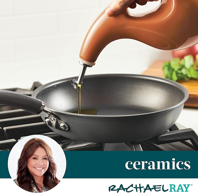Rachael Ray 48466 Ceramic EVOO Oil and Vinegar Dispensing Bottle - Image 6