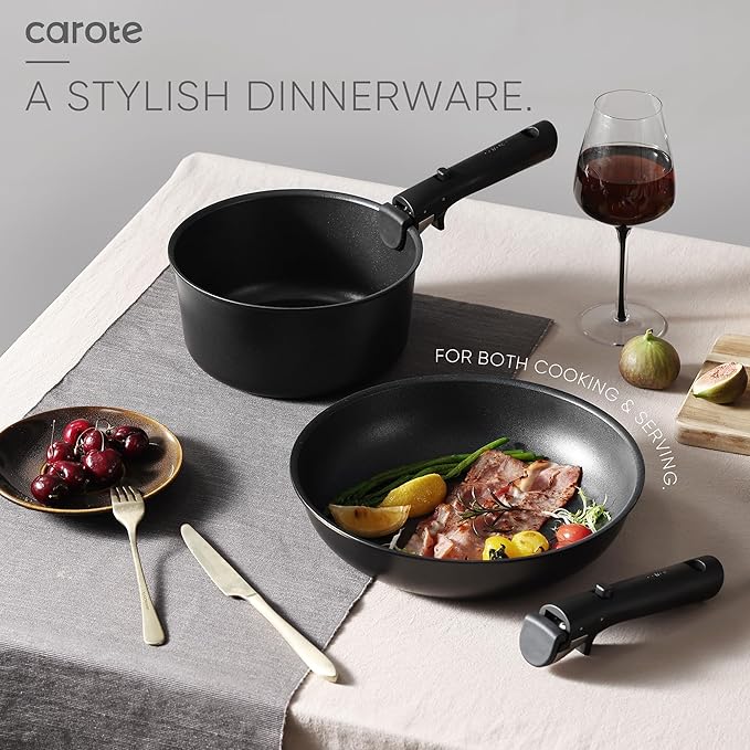 CAROTE 19Pcs Pots and Pans Set Non Stick, Cookware Set Detachable Handle - Image 5