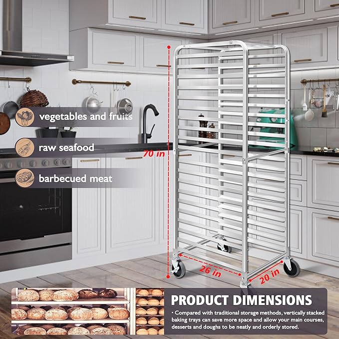Bun Pan Rack, 20 Tier Bakery Rack - Image 2