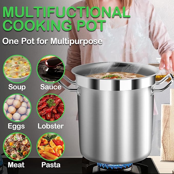 STOCKPOT Extra Large Stock Pot 75 Quart – Heavy Duty Stainless Steel Soup Pot - Image 5