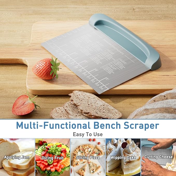 2 IN 1 Upgrade Bench Scraper, Dough Scraper - Image 3