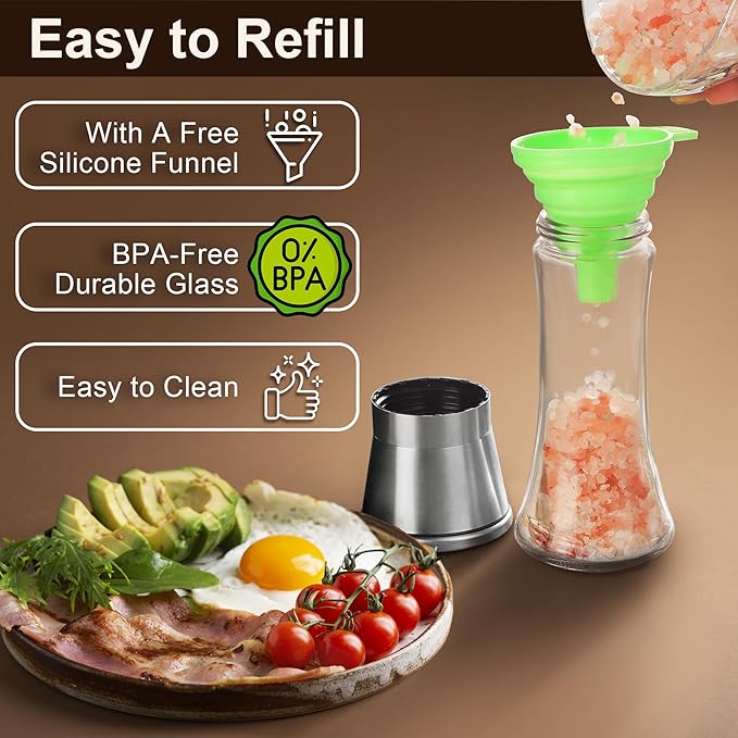 M JINEMEI Salt and Pepper Grinder Tall Size - Image 6