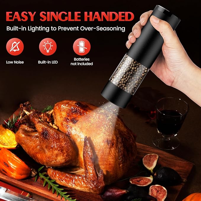 Electric Salt and Pepper Grinder Set Automatic Grinder - Image 3