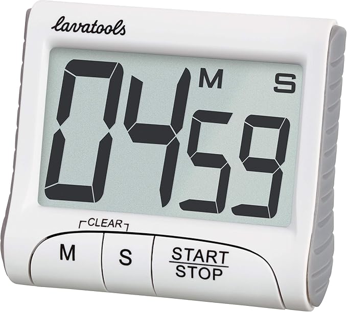 Lavatools KT1 Digital Kitchen Timer & Stopwatch, Large Display, Bold Digits by Lavatools
