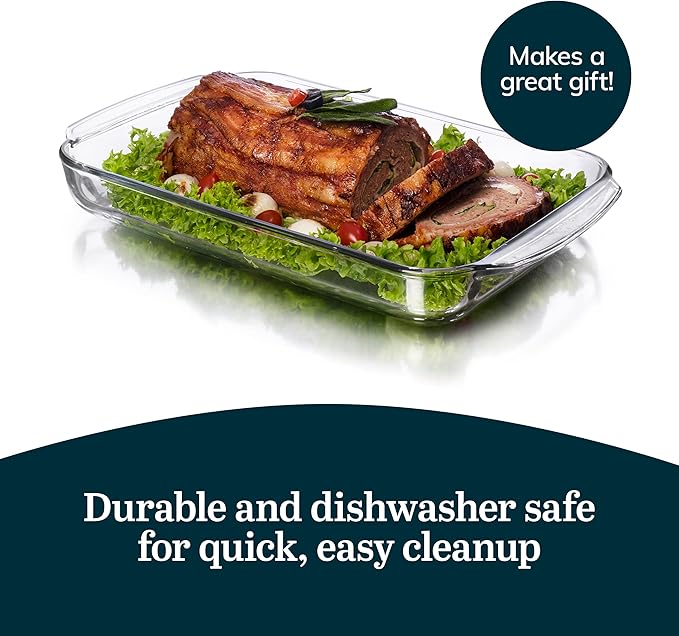 Libbey Baker's Basics 3-Piece Rectangular Glass Casserole Baking Dish Set - Image 5