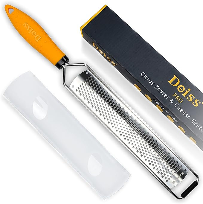 Deiss PRO Lemon Zester & Heavy Duty Cheese Grater & Vegetable Grater by DeissKitchenware
