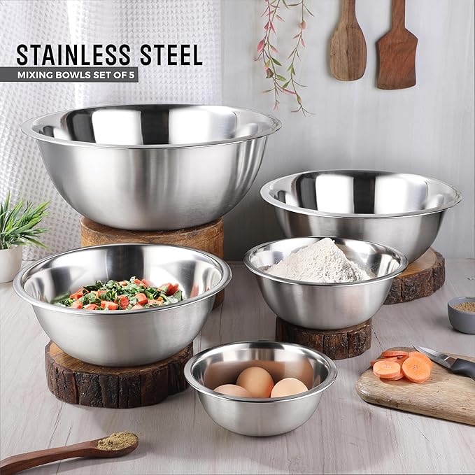 AVADOR Premium Stainless Steel Mixing Bowls, Space Saving - Image 5