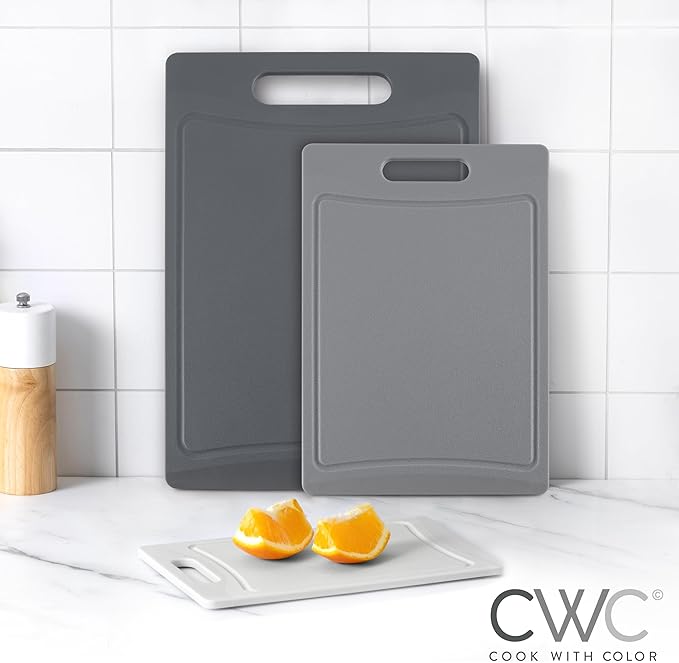 COOK WITH COLOR Non-Slip Cutting Board Set – Kitchen Essentials with Easy Grip - Image 3