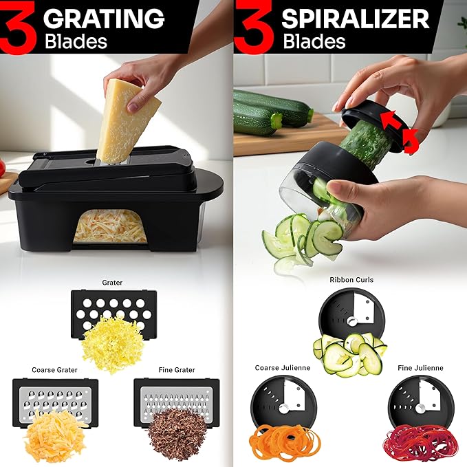 Mueller ULTIMATE 12 Blade Vegetable Chopper, Mandoline Slicer and Spiralizer - Image 5