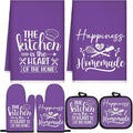 Sratte 6 Pcs Kitchen Decor Accessories Set Farmhouse Towels Pot Holders Oven by Sratte