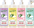 Rebel Green Ultra Clean Dish Soap, Plant-Derived Dishwashing Soap | Liquid Dish Soap 16 oz Variety Pack, Lavender Grapefruit, Peppermint Lemon, Pink Lilac, Frankincense Pine, 4 Pack