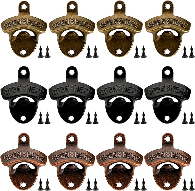 ZOOFOX 12-Piece Wall Mounted Vintage Metal Bottle Opener by zoofox
