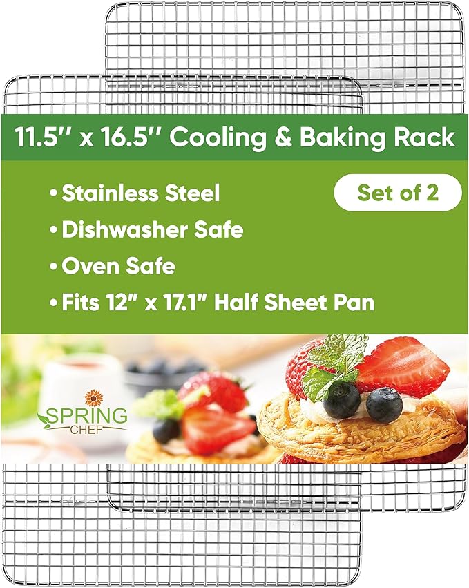 Spring Chef 11.5 x 16.5 Inch Stainless Steel Cooling Racks by SpringChef