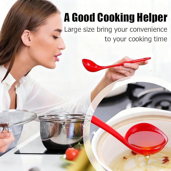Large Plastic Serving Spoons, Disposable Heavy Duty Serving Spoons, Long Handle - Image 4