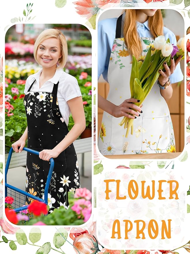 Bencailor 6 Pcs Spring Kitchen Aprons - Image 6