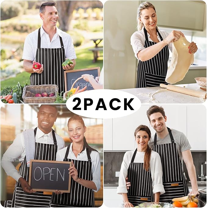 BeLuyi 2 Pack Adjustable Bib Apron - Image 7