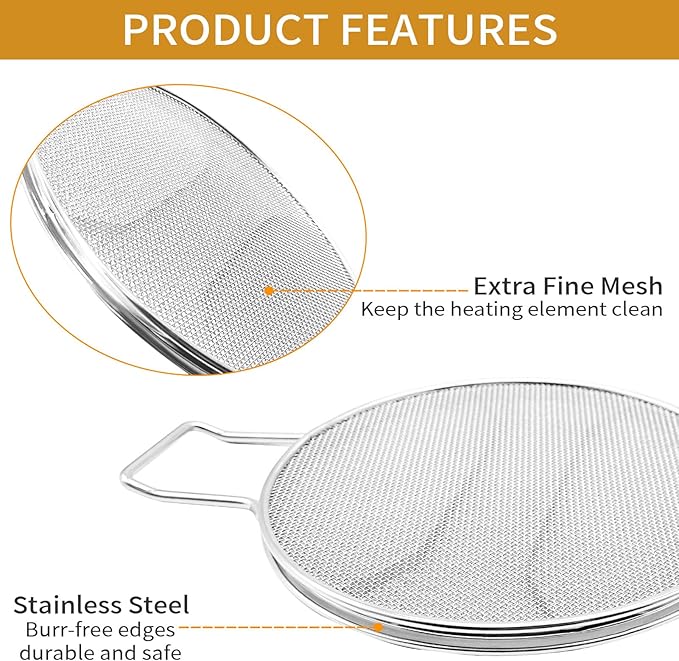 Splatter Shield for Ninja Foodi IG651, Replacement Stainless Steel Splatter - Image 4