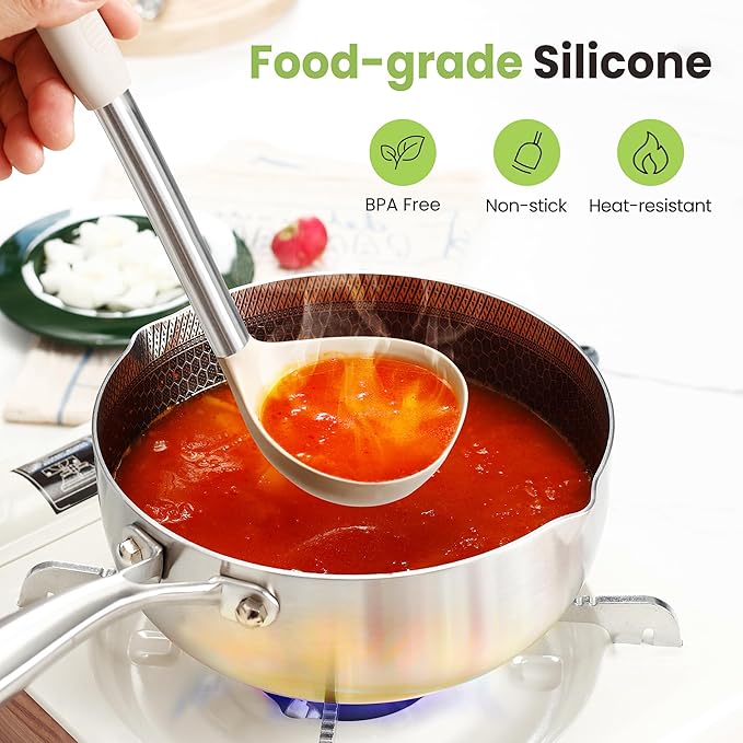 Cooking Utensils Set, 446°F Heat Resistant Food Grade Spatula Set, BPA Free - Image 2